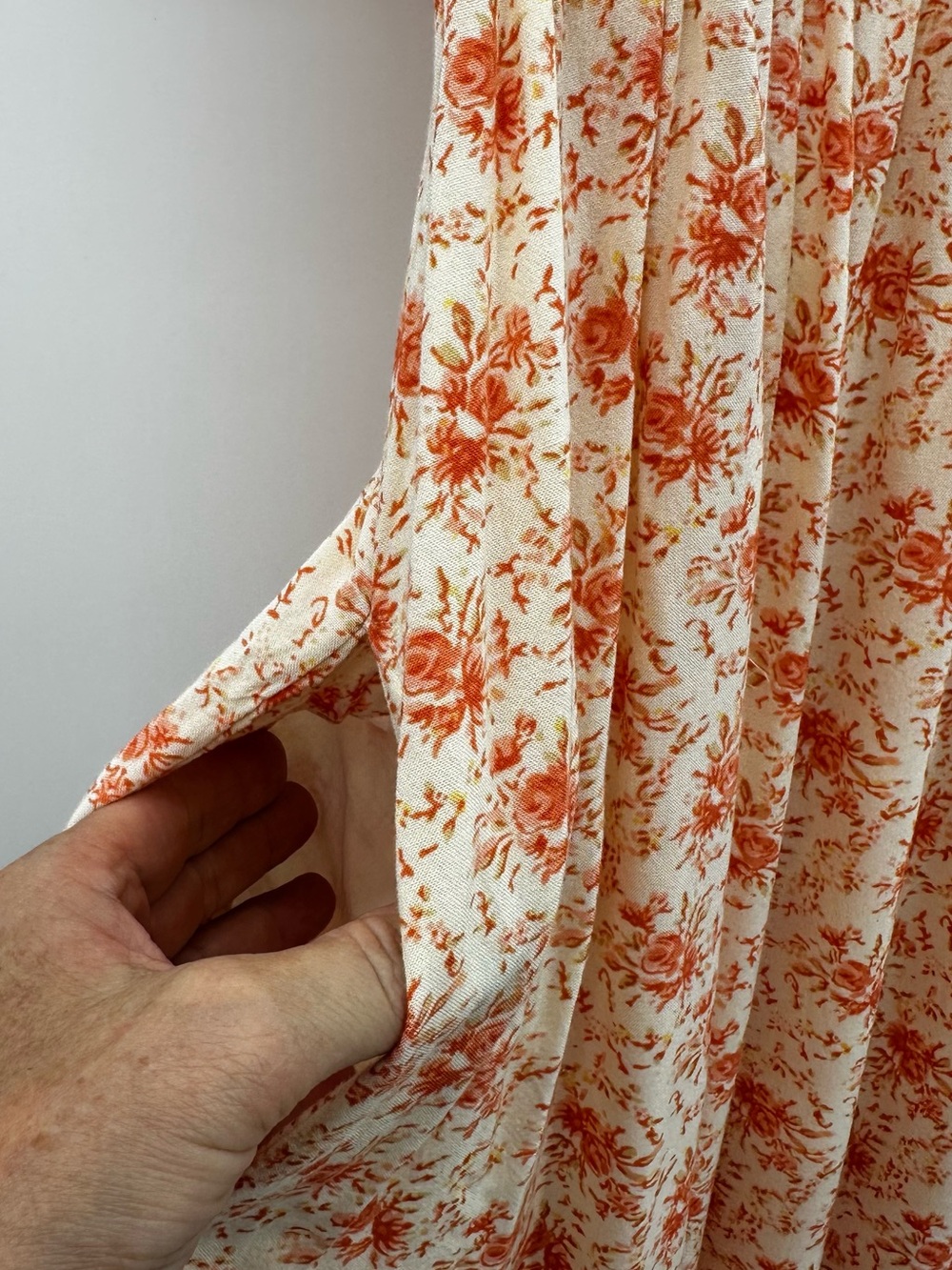April Cornell Peach Floral Print Vintage Prairie look Dress size XXL - Picture 5 of 11